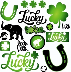 Bügelbilder Kleeblatt – kleiner Bogen