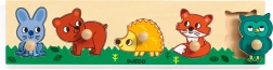 Einfaches Einlegepuzzle Waldtiere mit Griffen