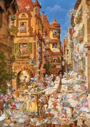 Puzzle 1000 Teile – Romantische Stadt, Tag