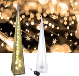 Pyramide LED drehende Sterne 12×12×45 cm