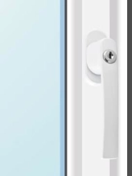 Abschließbarer Fenstergriff mit Schlüssel – weiß