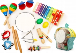 Musikset mit 10 Kinderinstrumenten mit Rucksack ECOTOYS