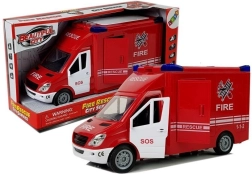 Feuerwehrauto mit Schwungrad, Licht und Sound, öffnenden Türen