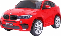 Elektrisches Kinderauto BMW X6M XXL für 2 Kinder, rot, mit Fernsteuerung und Kunstledersitz