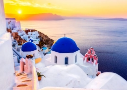 Enjoy Puzzle – Sonnenaufgang über Santorini, Griechenland (1000 Teile)