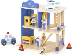 VIGA hölzerne Polizeistation mit 3 Etagen und Zubehör