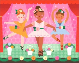 Beidseitiges Puzzle Ballerinas 2-in-1 PETIT COLLAGE, 49 Teile