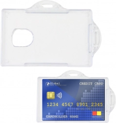 Transparentes horizontales Hartplastik-Ausweishülle