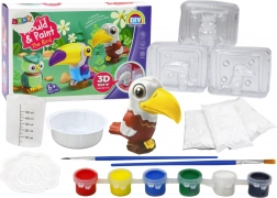 Kreatives Kunstset 3D Vögel Gips und Farben