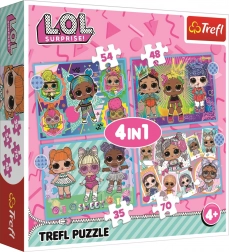 Puzzle 4-in-1 Entdecke die L.O.L. Surprise Puppen