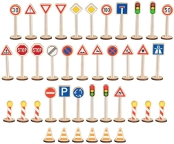 Goki großes Set Verkehrszeichen – 40 Teile