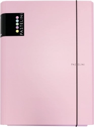 3-Klappen-Laminomappe mit Gummiband Pastelini – Rosa