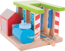 Bigjigs Rail Holz-Zugwaschanlage
