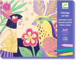 DJECO Malen auf Holz Süße Mädchen