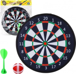 Klassische Dartscheibe mit Ball und Klettpfeil