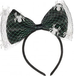 Haarreif mit Schleife und Spinnen