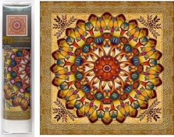 Diamantmalerei 7D – Goldene Mandala 30 × 30 cm