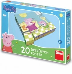 Holzbausteine mit Bildern Peppa Pig Fröhlicher Tag