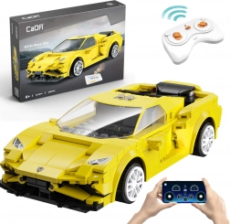 CaDA EVO Race Car Bausatz – gelbes RC-Rennauto mit 289 Teilen, Dual Mode