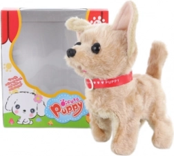 Gehender brauner Batteriewelpe