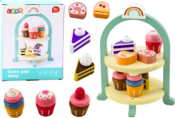 Süßer Kuchen Cupcake-Set Holzständer