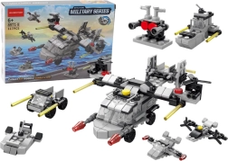 Konstruktionsbausteine Hubschrauber 6-in-1 Heimwerker-Fahrzeugset 117 Teile.