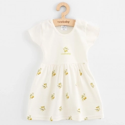 Kinderkleid aus Bio-Baumwolle mit kurzem Ärmel NEW BABY Oliven
