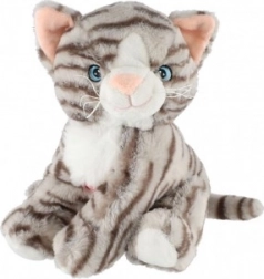 Plüsch sitzende Katze 20 cm mit Sound, getigert