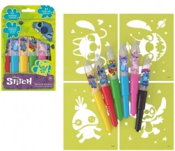 Blasstifte mit Schablonen Lilo & Stitch, Set mit 6 Stück in Schachtel 12 × 19 cm