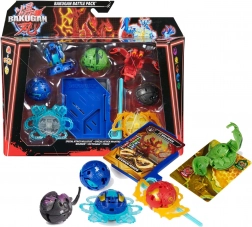 Bakugan Battle Pack Special Attack Nillious & Mantid + Bruiser, Octogan, Trox – Kampf-Set mit Spinner