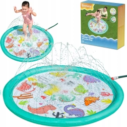 Aufblasbare Wasserspielmatte mit Fontäne 122 cm Dinosaurier BESTWAY