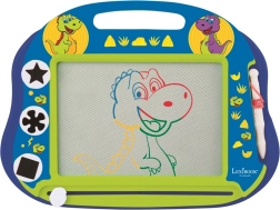 Magnetische, mehrfarbige Zeichentafel Dinosaurier A5 mit Stempeln und Stift