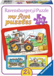 Mein erstes Puzzle Baumaschinen 3×6 Teile RAVENSBURGER