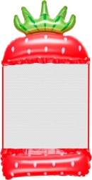 Aufblasbares Wasserschaukelnetz in Form einer Erdbeere