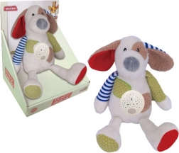 Lampe mit spielendem Hund