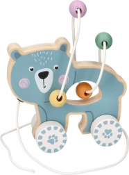 Holzspielzeug zum Ziehen mit Perlenlabyrinth - Bärchen