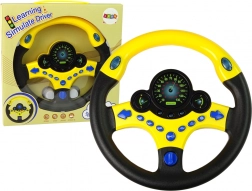 Interaktives gelbes Lenkrad Fahr-Simulator Geräusche Lichter