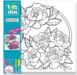 Ausmalbild mit Filzstiften – Blumen