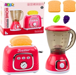 Küchenspielset: Toaster und Mixer mit Effekten, rosa