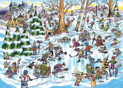 Puzzle DoodleTown: Hockey-Stadt - 1000 Teile