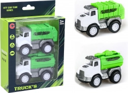 Reinigungsautos mit Schwungrad – Set mit 2 Stück (10 cm)