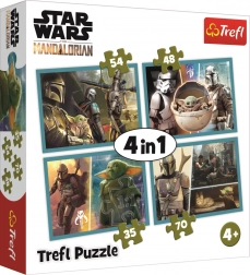Puzzle 4-in-1 MANDALORIAN und seine Welt (35–70 Teile) TREFL