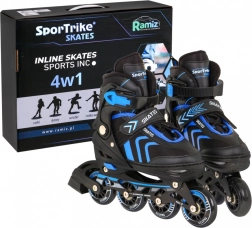4-in-1 Set Kinder-Skates Größe 34–38 – Blau