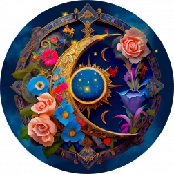 Holzpuzzle Blütenmond 505 Teile