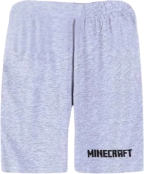 Graue Minecraft-Shorts