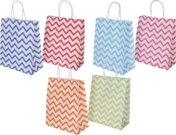 Geschenkpapiertasche mit buntem Motiv