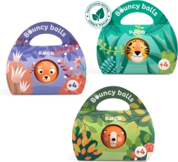 Hüpfball aus Naturkautschuk mit Wildtiermotiv DJECO