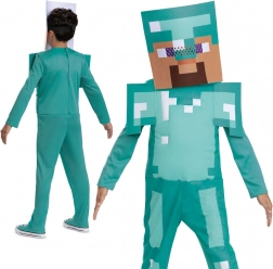 Kinderkostüm Steve in Diamantrüstung Minecraft 127–136 cm (7–8 Jahre)