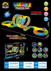 Leuchtende Renn-Autorennbahn VARIABLE 162 Teile