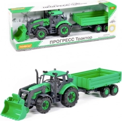 Traktor mit Anhänger und Lader Progress